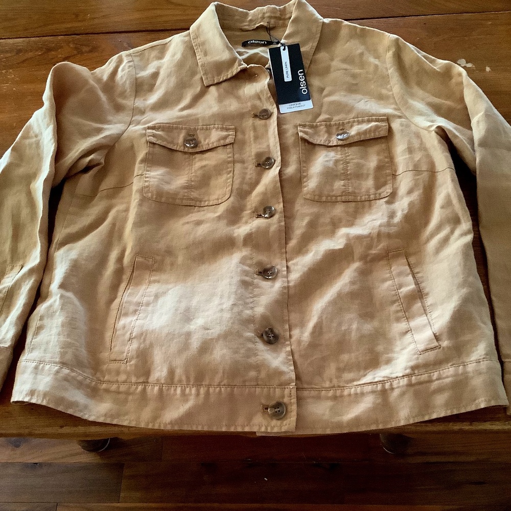 OLSEN pure linen jacket NWT size 40/US 10